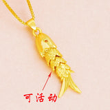 Fish 24KT Pendant Charm NO CHAIN Fine Jewelry Woman Girl Bride Gift
