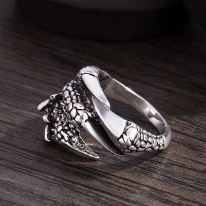 Dragon Claw 925 Sterling Silver Open Ring