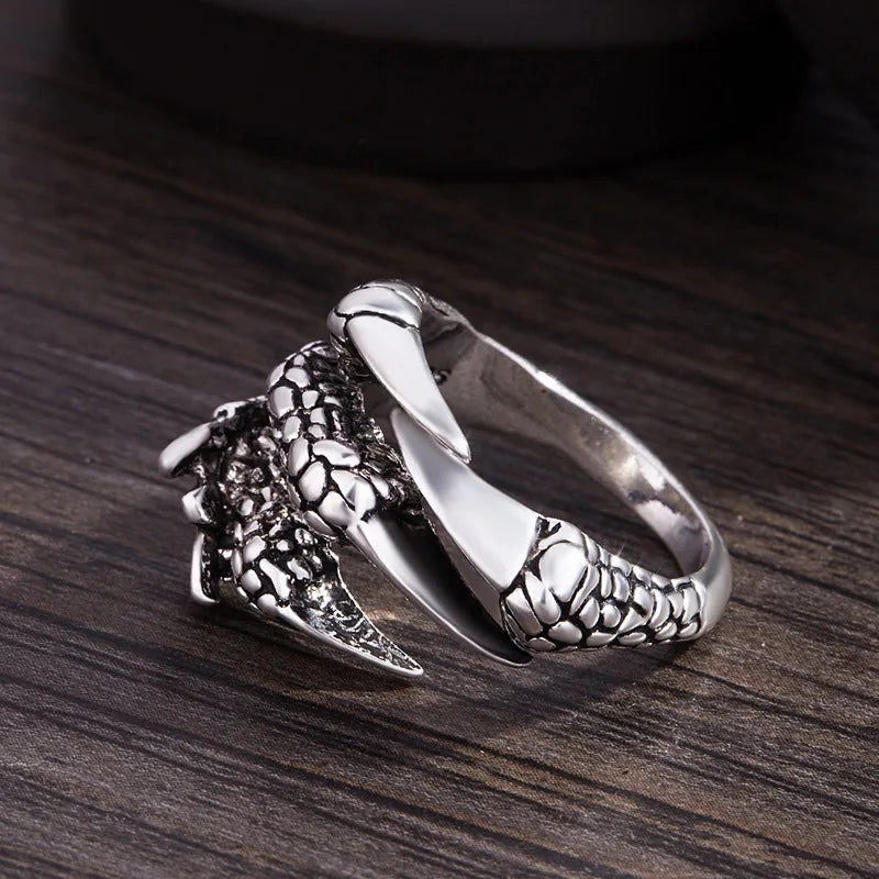 Dragon Claw 925 Sterling Silver Open Ring