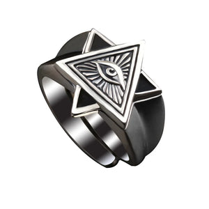 Eye Of God 925 Sterling Silver Open Ring