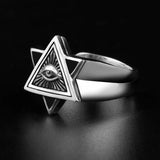 Eye Of God 925 Sterling Silver Open Ring