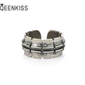 925 Sterling Silver Open Ring - Locomotive Track Design