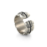 925 Sterling Silver Open Ring - Locomotive Track Design