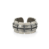 925 Sterling Silver Open Ring - Locomotive Track Design