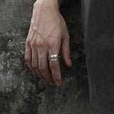 925 Sterling Silver Open Ring - Locomotive Track Design