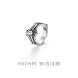 Knight 925 Silver Open Ring for Men