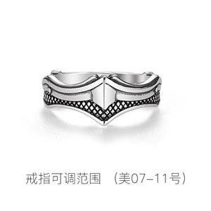 Knight 925 Silver Open Ring for Men
