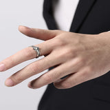 Knight 925 Silver Open Ring for Men