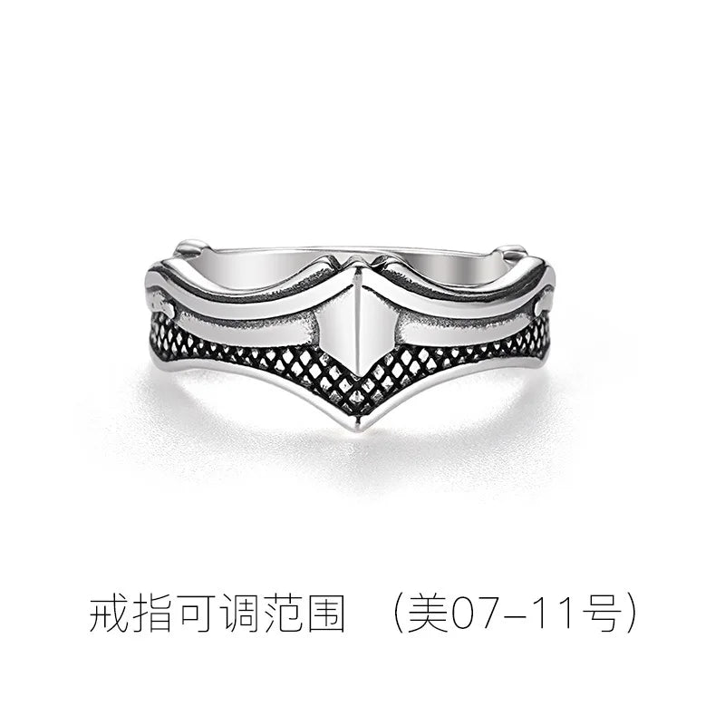 Knight 925 Silver Open Ring for Men