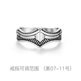 Knight 925 Silver Open Ring for Men