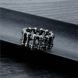 925 Sterling Silver Open Ring Men's Retro Chain Gift