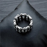 925 Sterling Silver Open Ring Men's Retro Chain Gift
