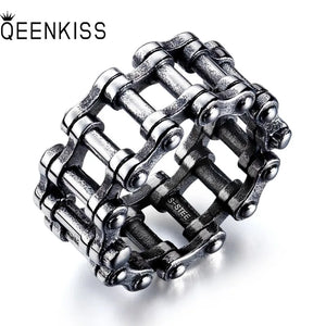925 Sterling Silver Open Ring Men's Retro Chain Gift