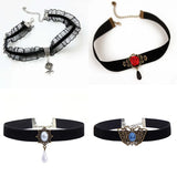 Velvet Choker Necklace Vintage Lace Necklace Gothic Jewelry
