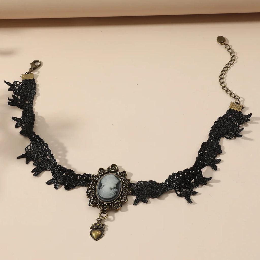 Velvet Choker Necklace Vintage Lace Necklace Gothic Jewelry