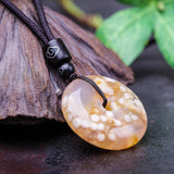 925 Silver Chalcedony Necklace Pendant Lucky Blessing