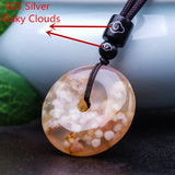 925 Silver Chalcedony Necklace Pendant Lucky Blessing