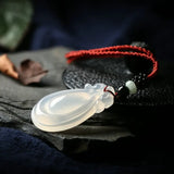 Agate Chalcedony Pendant with Chain Jade Jewelry