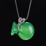 Agate Necklace Pendant Money Bag Style Jade Pendant Lucky Jewelry