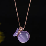 Agate Necklace Pendant Money Bag Style Jade Pendant Lucky Jewelry
