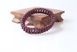 Burgundy-red Garnet Bracelet 4mm Beads Fine Jewelry