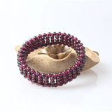 Burgundy-red Garnet Bracelet 4mm Beads Fine Jewelry