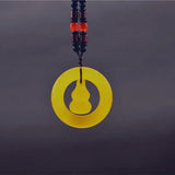 Hand Carved Chalcedony Necklace Pendant Lucky Blessing Fine Jewelry