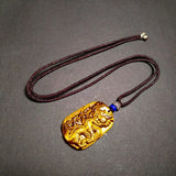 Dragon Necklace Pendant Tiger Eye Stone Jade Pendant Gem Jewelry