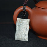 Coral Stone Necklace Pendant Jade Pendant Necklace Fine Jewelry