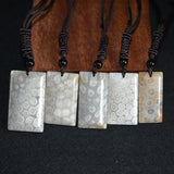 Coral Stone Necklace Pendant Jade Pendant Necklace Fine Jewelry