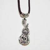 Thai Silver Necklace Pendant Vintage Gourd Hollowed Pendant Women's Jewelry