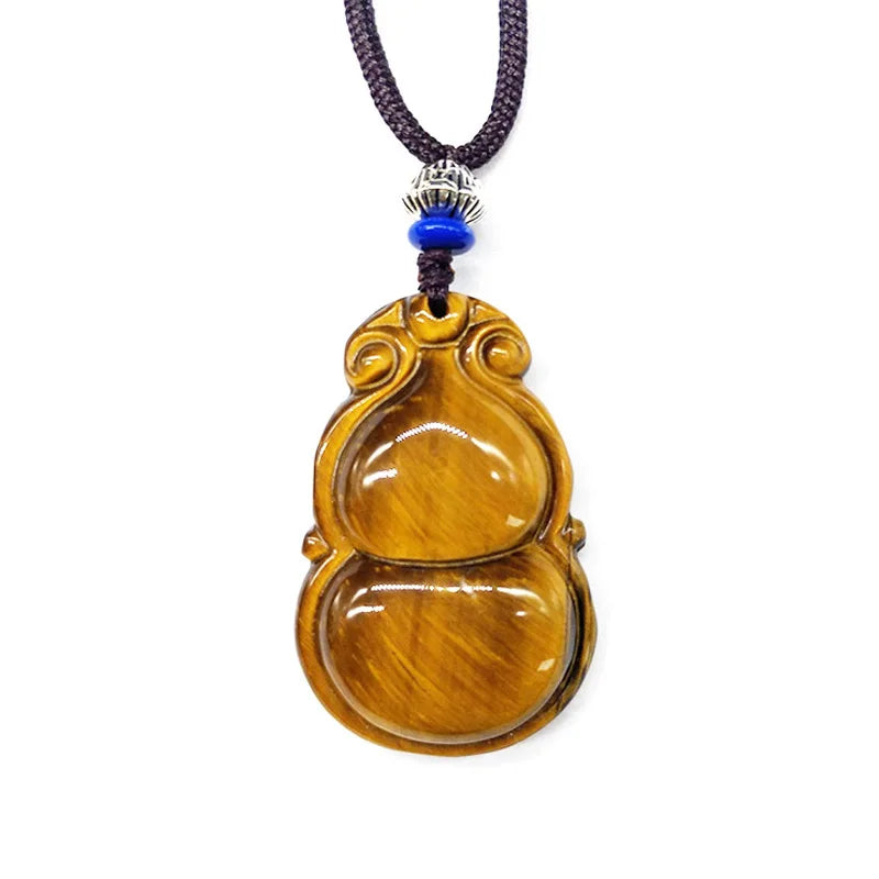 Tiger Eye Stone Necklace Pendant Gourd Pendant Jade Pendant