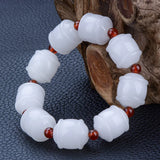 Heitan Jade Bracelet Lucky Stretch Beaded Men's Women's Jewelry