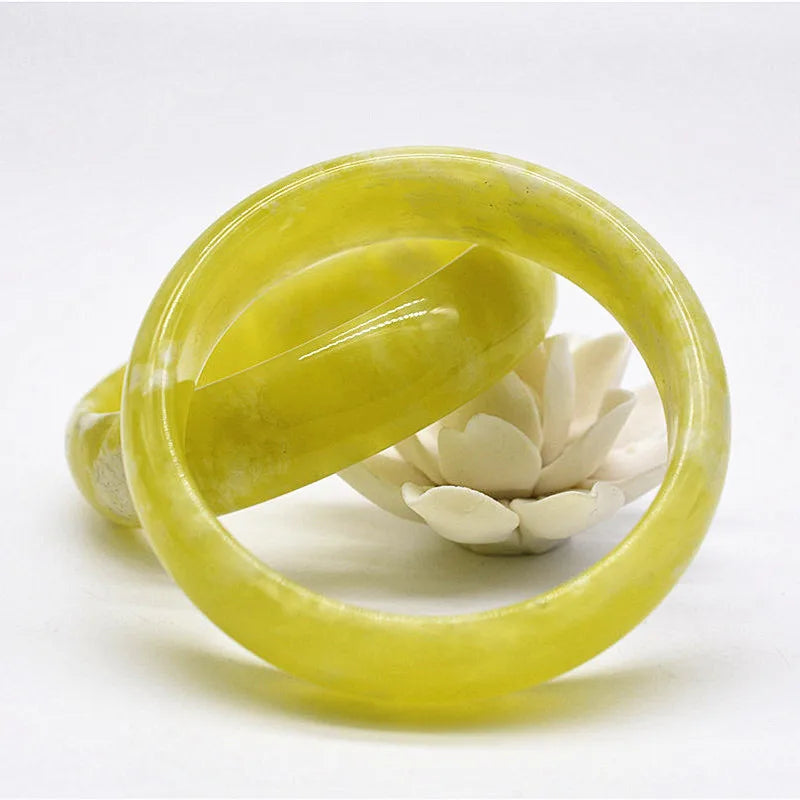 XIUYU Jade Bangle Ginger Yellow 60mm