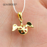 925 Silver Necklace Pendant Setting Angel Pearl Tray Blank Jewelry Finding