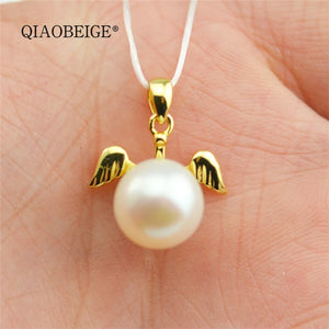 925 Silver Necklace Pendant Setting Angel Pearl Tray Blank Jewelry Finding
