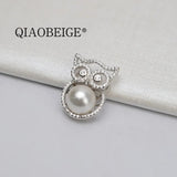 925 Sterling Silver DIY Pin Glue Pearl Pendant Mounting