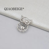 925 Sterling Silver DIY Pin Glue Pearl Pendant Mounting