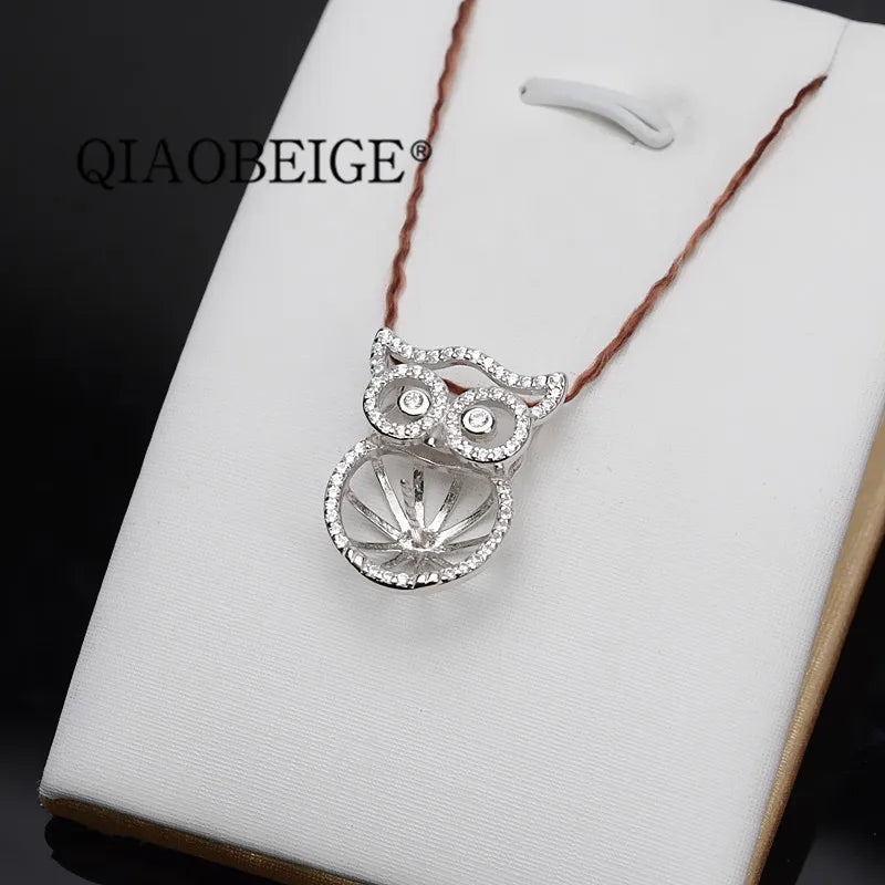 925 Sterling Silver DIY Pin Glue Pearl Pendant Mounting