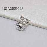 925 Sterling Silver DIY Pin Glue Pearl Pendant Mounting