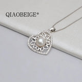 925 Sterling Silver Pendant for Big Pearl DIY Jewelry