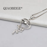 925 Silver Flower Pendant Mount for 9-10mm Pearl
