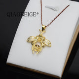 Bulk Bee Necklace Pearl Pendant 925 Sterling Silver Jewelry