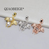 Bulk Bee Necklace Pearl Pendant 925 Sterling Silver Jewelry