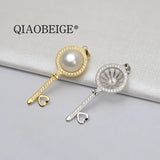 DIY Pendant Accessory Sterling Silver Key Pearl Pendant Mounting