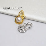 DIY 925 Sterling Silver Pearl Cucurbit Pendant 10-11mm
