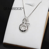 DIY 925 Sterling Silver Pearl Cucurbit Pendant 10-11mm