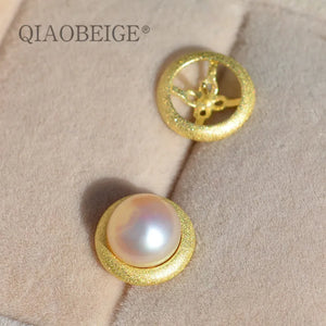 925 Silver Pearl Stud Earring Semi Mount