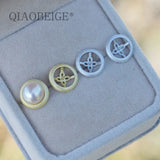 925 Silver Pearl Stud Earring Semi Mount