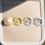 925 Silver Pearl Stud Earring Semi Mount